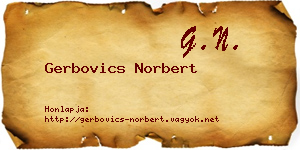 Gerbovics Norbert névjegykártya