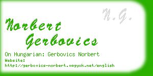 norbert gerbovics business card